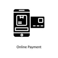 Online Payment  Vector Solid Icons. Simple stock illustration stock