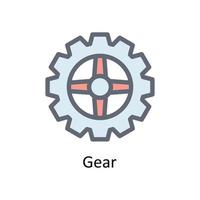 Gear Vector    Fill Outline Icons. Simple stock illustration stock