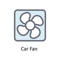 Car Fan  Vector    Fill Outline Icons. Simple stock illustration stock