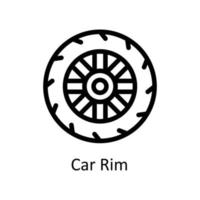 Car Rim Vector     Outline Icons. Simple stock illustration stock