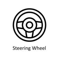 Steering Wheel Vector     Outline Icons. Simple stock illustration stock