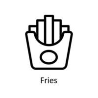 Fries Vector      outline Icons. Simple stock illustration stock