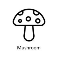 Mushroom Vector  Outline Icons. Simple stock illustration stock