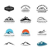 Mountain icon Logo Template Vector illustration design