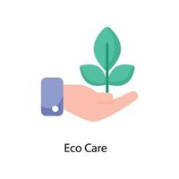Eco Care Vector Flat Icons. Simple stock illustration stock