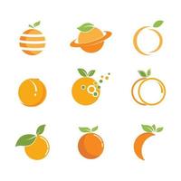 Diseño de ilustración de icono de vector de diseño de logotipo naranja