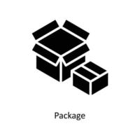 Package Vector Solid Icons. Simple stock illustration stock