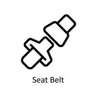 asiento cinturón vector contorno iconos sencillo valores ilustración valores