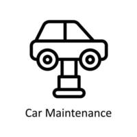 Car Maintenance Vector     Outline Icons. Simple stock illustration stock