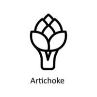 Artichoke Vector  Outline Icons. Simple stock illustration stock