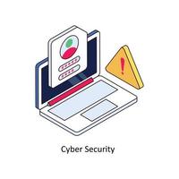 Cyber Security Vector Isometric Icons. Simple stock illustration