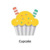 Cupcake vector Flat Icons. Simple stock illustration stock illustration