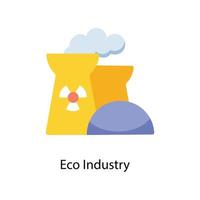 Eco Industry Vector Flat Icons. Simple stock illustration stock
