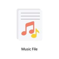 Music File vector Flat Icons. Simple stock illustration stock illustration
