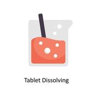 Tablet Dissolving Vector Flat Icons. Simple stock illustration stock