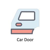 Car Door Vector    Fill Outline Icons. Simple stock illustration stock