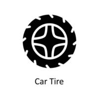 Car Tire Vector     Solid Icons. Simple stock illustration stock