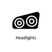 Headlights Vector     Solid Icons. Simple stock illustration stock