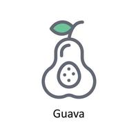 Guava Vector     Fill outline Icons. Simple stock illustration stock