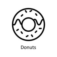 rosquillas vector contorno iconos sencillo valores ilustración valores