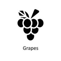 Grapes Vector      Solid Icons. Simple stock illustration stock