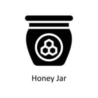 miel tarro vector sólido iconos sencillo valores ilustración valores