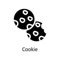 Cookie Vector      Solid Icons. Simple stock illustration stock