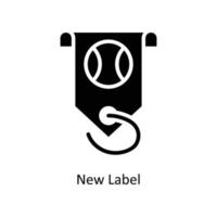 New Label  Vector Solid Icons. Simple stock illustration stock