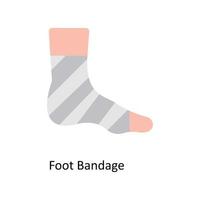 Foot Bandage Vector Flat Icons. Simple stock illustration stock