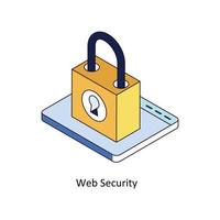 web seguridad vector isométrica iconos sencillo valores ilustración