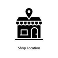 Shop Location Vector Solid Icons. Simple stock illustration stock