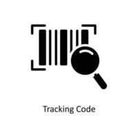 Tracking Code Vector Solid Icons. Simple stock illustration stock