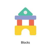 Blocks vector Flat Icons. Simple stock illustration stock illustration