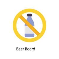 Beer Board Vector Flat Icons. Simple stock illustration stock