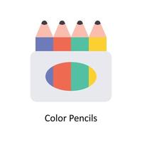 Color Pencils vector Flat Icons. Simple stock illustration stock illustration
