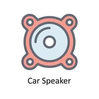 Car speaker Vector    Fill Outline Icons. Simple stock illustration stock