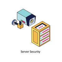 Server Security Vector Isometric Icons. Simple stock illustration