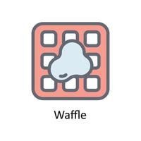 Waffle Vector     Fill outline Icons. Simple stock illustration stock