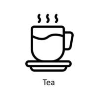 Tea Vector      outline Icons. Simple stock illustration stock