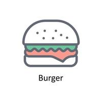 Burger Vector     Fill outline Icons. Simple stock illustration stock