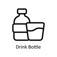 Drink Bottle Vector      outline Icons. Simple stock illustration stock