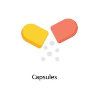 Capsules Vector Flat Icons. Simple stock illustration stock