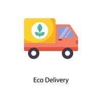 Eco Delivery Vector Flat Icons. Simple stock illustration stock