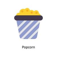 Popcorn vector Flat Icons. Simple stock illustration stock illustration