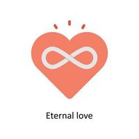 Eternal love vector Flat Icons. Simple stock illustration stock illustration