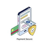 Payment Secure Vector Isometric Icons. Simple stock illustration