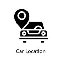 Car Location Vector     Solid Icons. Simple stock illustration stock