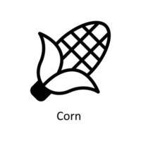 Corn  Vector  Outline Icons. Simple stock illustration stock