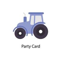 Party Card Vector Flat Icons. Simple stock illustration stock