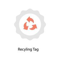 Recycling Tag Vector Flat Icons. Simple stock illustration stock